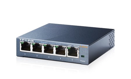 SWITCH TP-LINK TL-SG105 5P LAN METAL GIGABIT DESKTOP 10/100/1000Mbps RJ45 CASE METALLO - immagine 2