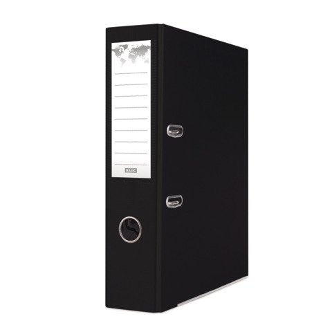 Registratore a leva senza custodia Binder BASIC-S in PP A4 – dorso 8 cm – nero – 21024221-05