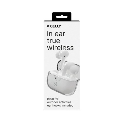 Auricolari True Wireless Celly Clear  – controlli touch – trasparente bianco CLEARWH