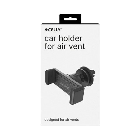 Supporto Smartphone per auto Celly con funzione One-touch nero MOUNTVENTBK