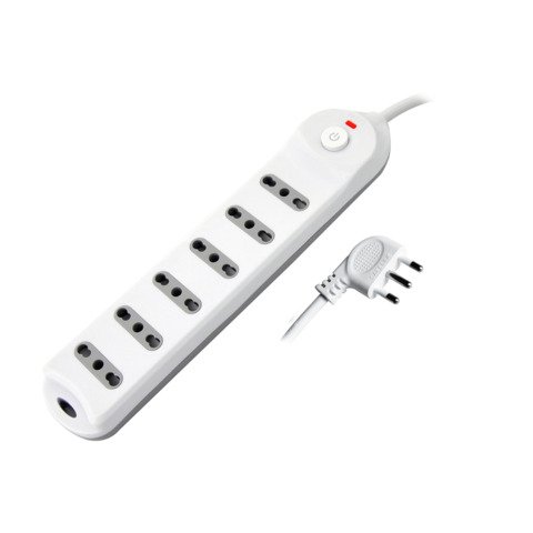 Multipresa con pulsante MKC 6 posizioni schuko bipasso 10/16A, spina 16A 2P+T cavo 3 m – 492518411