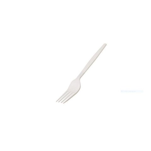 Forchette monouso in CPLA biodegradabile e compostabile Leone bianco – 16 cm – conf. 50 pz – Q2041.S