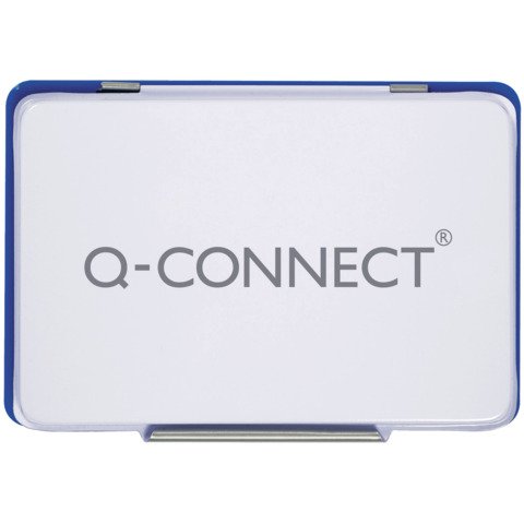 Cuscinetto per timbri Q-Connect 11×7 cm blu KF25209