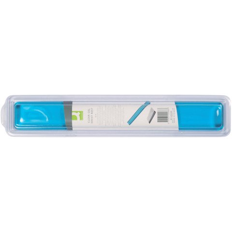 Poggiapolsi da tastiera in gel Q-Connect 49×5,5×2,3 cm blu trasparente KF20088