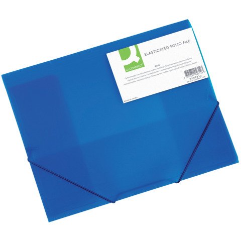 Cartellina a 3 lembi Q-Connect A4 ppl dorso espandibile 0-3 cm blu – KF02312