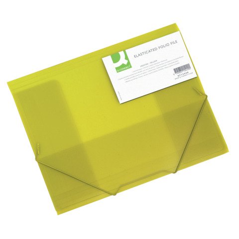 Cartellina a 3 lembi Q-Connect A4 ppl dorso espandibile 0-3 cm giallo – KF15449