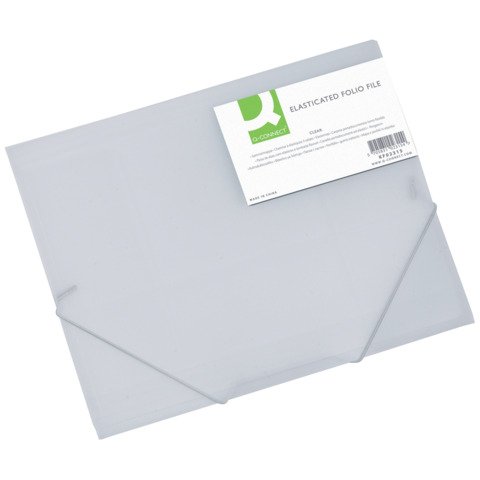 Cartellina a 3 lembi Q-Connect A4 ppl dorso espandibile 0-3 cm trasparente – KF02315