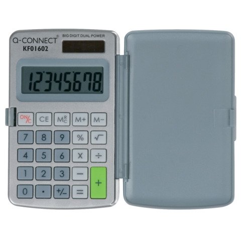 Calcolatrice solare da tasca Q-Connect 8 cifre KF01602