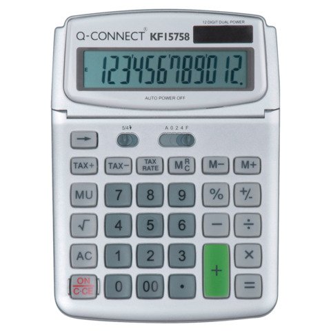 Calcolatrice solare da tavolo Q-Connect L – 12 cifre KF15758