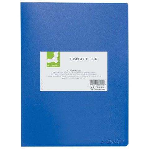 Portalistini opaco Q-Connect A4 20 buste blu KF01251