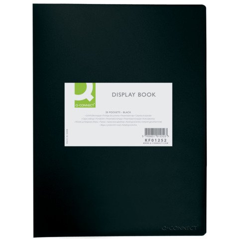 Portalistini opaco Q-Connect A4 20 buste nero KF01252