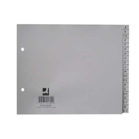 Divisori alfabetici Q-Connect A-Z metà altezza 22,5×18 cm 20 pagine KF01809