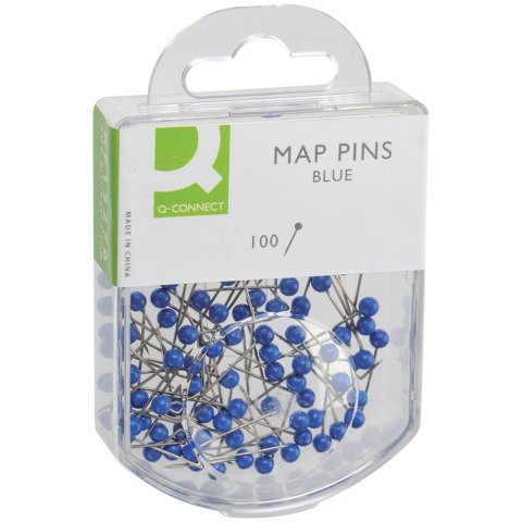 Spilli cartografici Q-Connect 15 mm blu conf. da 100 – KF15276