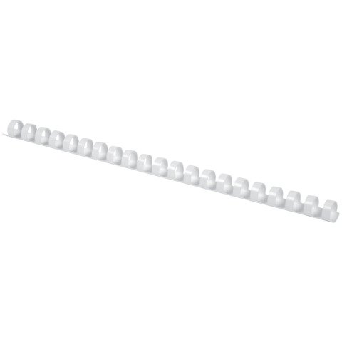Dorsi a spirale in PVC per rilegatura Q-Connect A4 – 21 anelli 10 mm – fino a 55 ff bianco – conf. 100 pz – KF24021