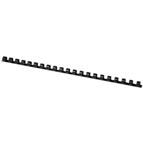 Dorsi a spirale in PVC per rilegatura Q-Connect A4 – 21 anelli 10 mm – fino a 55 ff nero – conf. 100 pz – KF24020