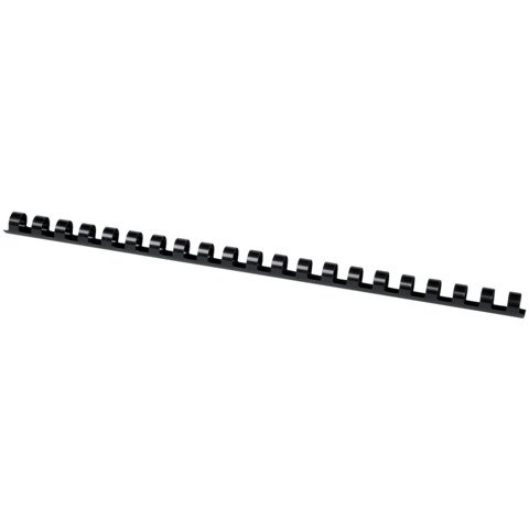 Dorsi a spirale in PVC per rilegatura Q-Connect A4 – 21 anelli 12 mm – fino a 80 ff nero – conf. 100 pz – KF24022