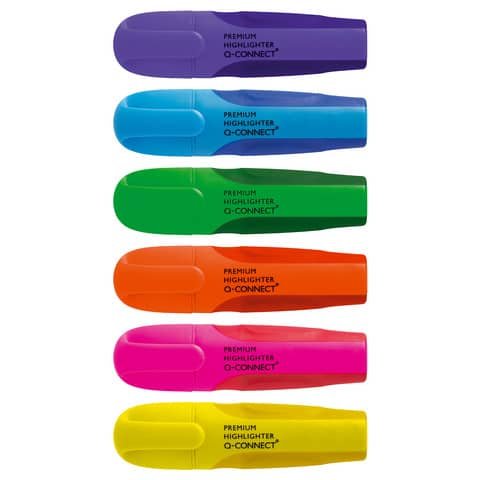 Evidenziatore Q-Connect 2-5 mm  astuccio da 6 colori – KF16042