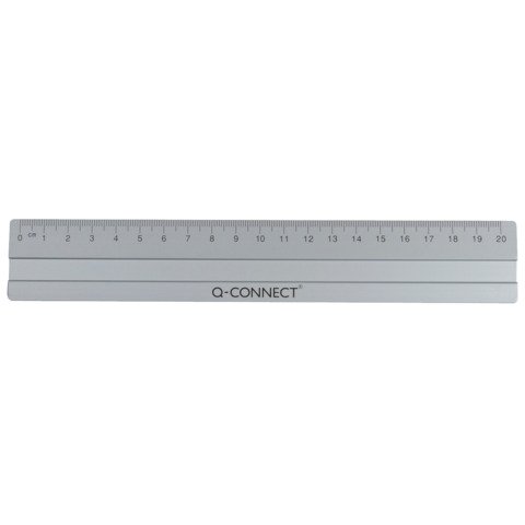 Righello Q-Connect in alluminio – argento 20 cm – KF03677