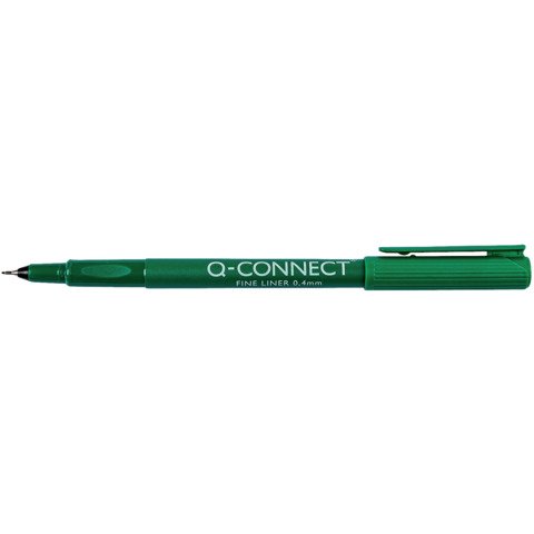 Fineliner Q-Connect 0.4 mm verde  Conf. 10 pezzi – KF25010