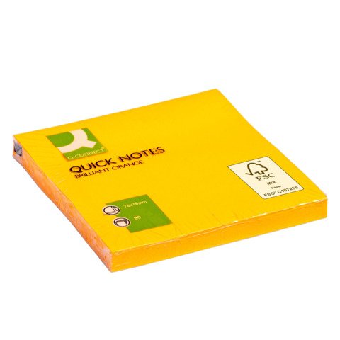 Foglietti riposizionabili Q-Connect 70 g/m² arancio neon 76×76 mm 6 blocchetti da 80 ff – KF10517