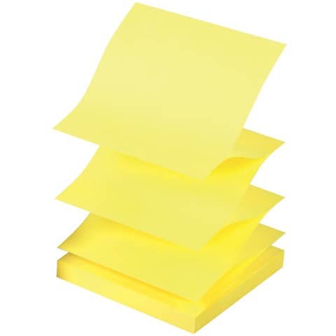 Foglietti riposizionabili a fisarmonica Q-Connect Z-Notes 70 g/m² giallo neon 76×76 mm  6 blocc. da 100 ff – KF16575