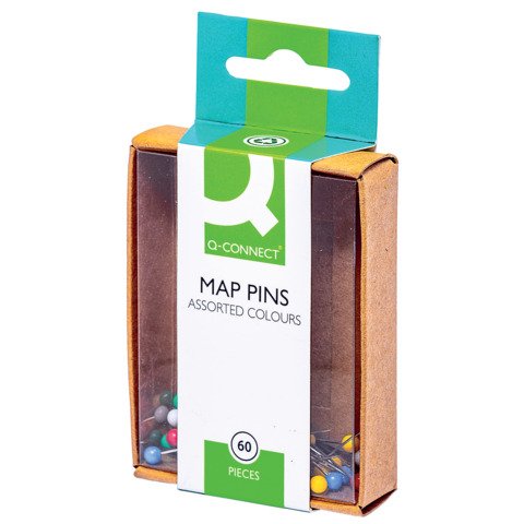 Spilli cartografici Q-Connect 15 mm colori assortiti conf. da 60 – KF02030