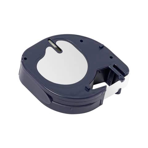 Nastro per etichettatrice Q-Connect compatibile con Dymo LetraTag – carta – nero/bianco – 12 mm x 4 m – KF18836