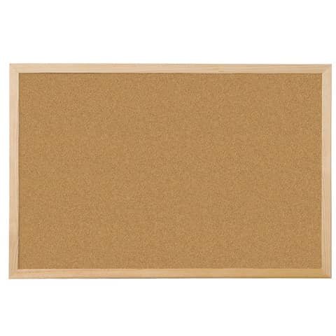 Pannello in sughero Q-Connect 90×60 cm con cornice in legno – KF03567