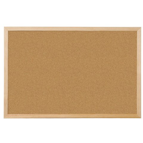Pannello in sughero Q-Connect 120×90 cm con cornice in legno – KF03568