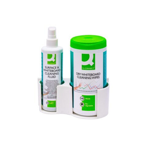 Contenitore per detergenti lavagna Q-Connect include 100 salviette e un detergente liquido da 250 ml – KF00291A