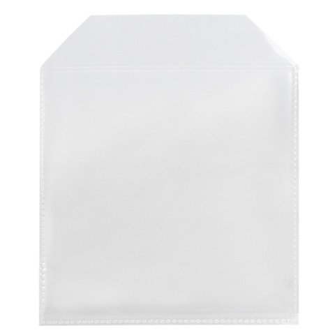 Tasca per CD/DVD Q-Connect polipropilene 120my senza foratura con lembo chiusura conf. da 50 pezzi – KF02207