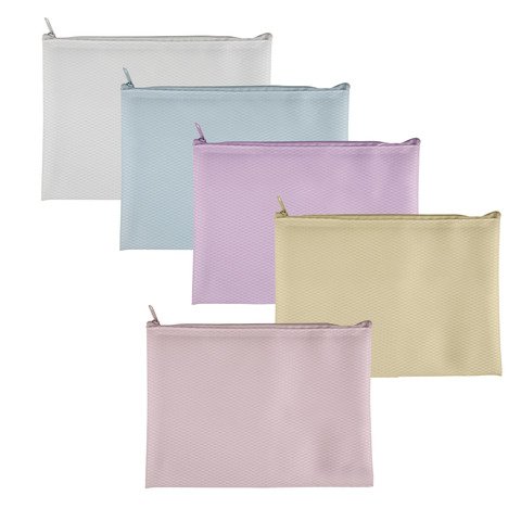 Busta Plastibor Bubble in EVA con zip cucita in tessuto – colori pastello assortiti A6 – P0431790