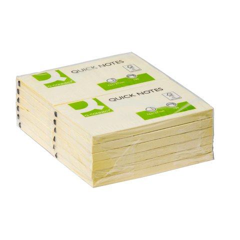 Foglietti riposizionabili Q-Connect 63 g/m² giallo 76×127 mm 12 blocchetti da 100 ff – KF10503