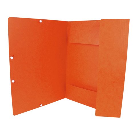 Cartellina a 3 lembi con elastico Q-Connect 24,3×32 cm cartoncino manilla 375 g/m² arancio – KF02170