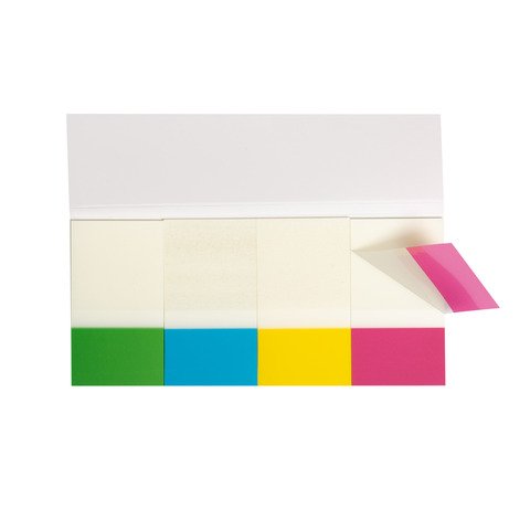 Segnapagina Q-Connect Neon assortiti 25×45 mm blister 4 blocchetti da 50 – KF01225