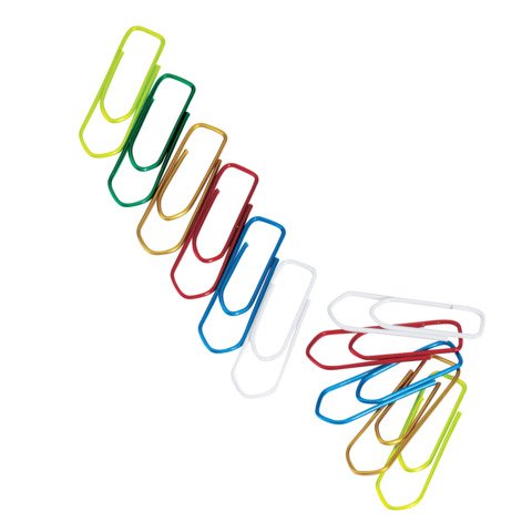 Fermagli Q-Connect in metallo N. 2 – 26 mm punta triangolare – colori assortiti – conf. 125 pz – KF02042