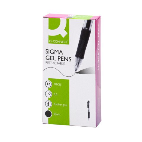 Penna a sfera inchiostro gel Q-Connect Sigma M nero KF00381
