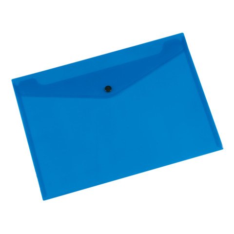 Busta portadocumenti con bottone Q-Connect A5 in PP blu – KF03606