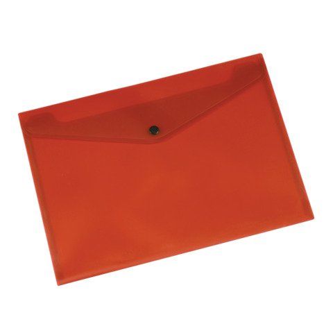 Busta portadocumenti con bottone Q-Connect A5 in PP rosso – KF03605