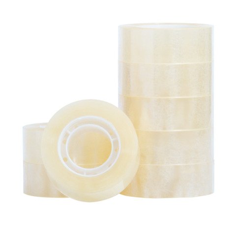 Nastro adesivo trasparente Q-Connect in PP 19 mm x 33 m – torre da 8 rotoli – KF27013