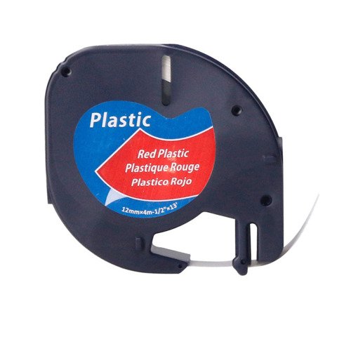 Nastro Q-Connect compatibile con etichettatrici Dymo LetraTag nero/rosso 12 mm x 4 m – KF18843