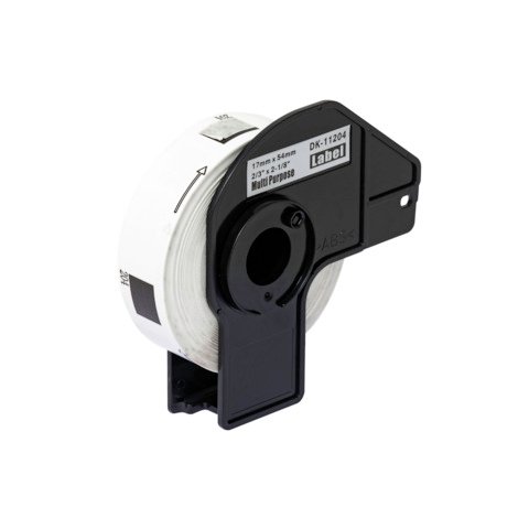 Nastro Q-Connect compatibile Brother DK-11204 multiuso carta bianca 17×54 mm – rotolo 400 etichette – KF18802