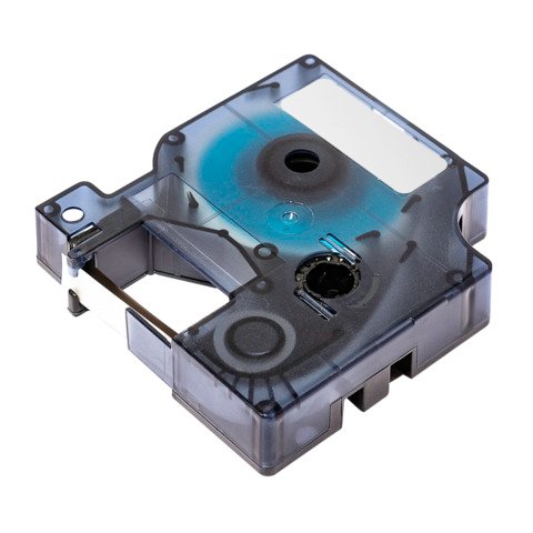 Nastro Q-Connect compatibile con etichettatrici Dymo D1 Label Manager 12 mm x 7 m nero/blu – KF18853