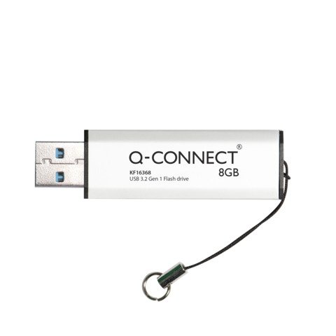 Chiavetta USB in blister Q-Connect Super Speed 3.0 argento/nero 8 GB KF16368