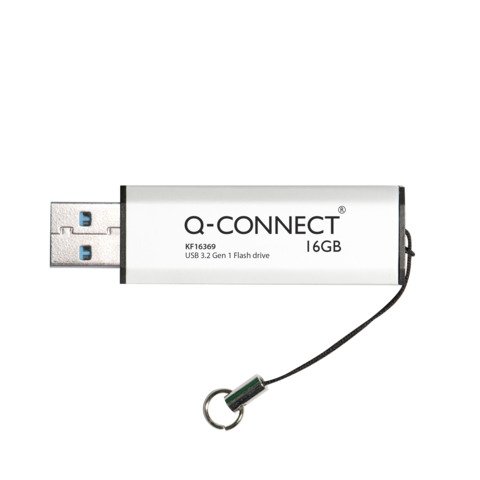 Chiavetta USB in blister Q-Connect Super Speed 3.0 argento/nero 16 GB KF16369