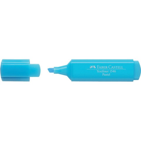 Evidenziatore Faber-Castell Textliner 1546 – conf. 10 pz – colore pastel azzurro – 154657