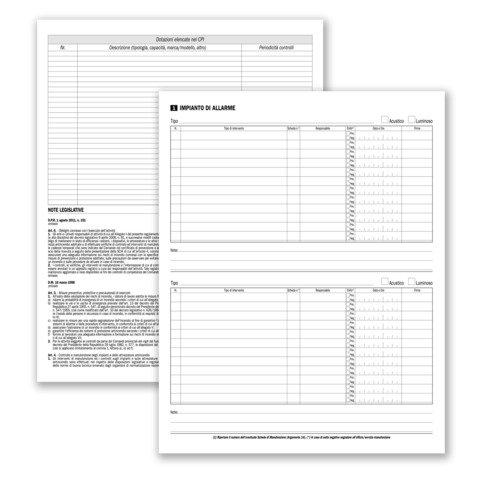 Registro sicurezza prevenzione incendi data ufficio – 48 pagine 31×24,5 cm DU137550000