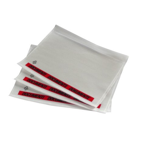 Buste neutre adesive portadocumenti Viva trasparenti con scritta C6-170x120mm – conf. 1000 – 3005DOCM