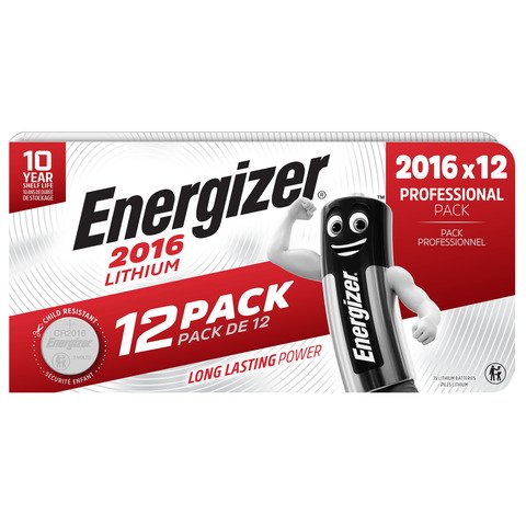 Batterie al litio Energizer 2016 Lithium BP12 2016 – conf. 12 pz – E303692900