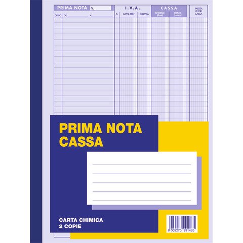 Album prima nota cassa O.C.L. 50×2 copie – blister da 3 blocchi – 216×305 mm 0131P